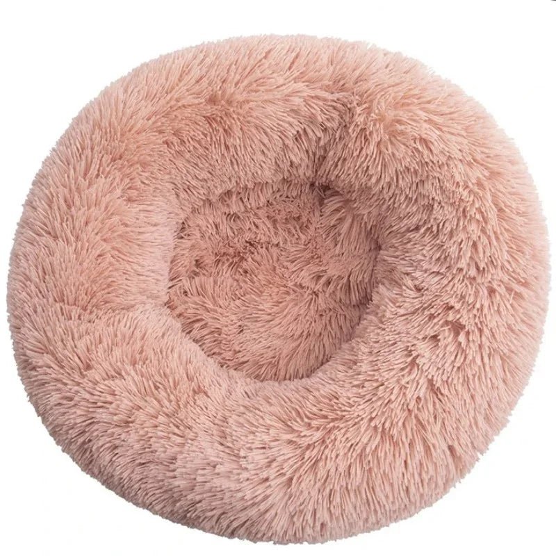 40 - 90cm Round Pet Bed for Large Dog Bed Super Soft Cat Bed Long Plush Dog House for Medium Dog House Winter Warm Sleeping - Ammdog.com