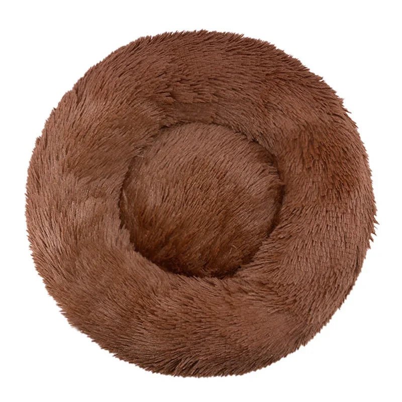 40 - 90cm Round Pet Bed for Large Dog Bed Super Soft Cat Bed Long Plush Dog House for Medium Dog House Winter Warm Sleeping - Ammdog.com