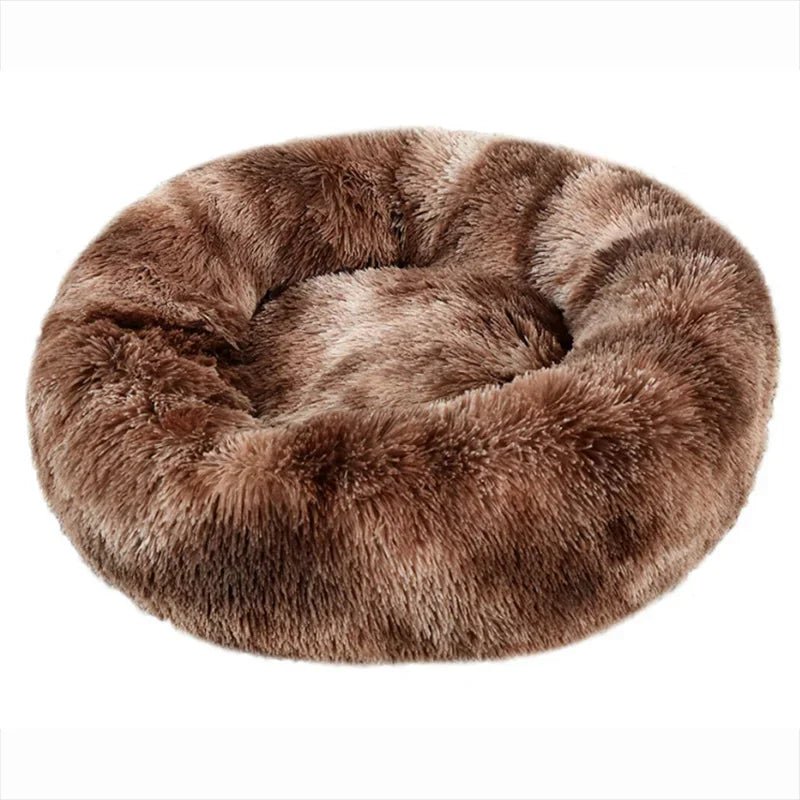 40 - 90cm Round Pet Bed for Large Dog Bed Super Soft Cat Bed Long Plush Dog House for Medium Dog House Winter Warm Sleeping - Ammdog.com