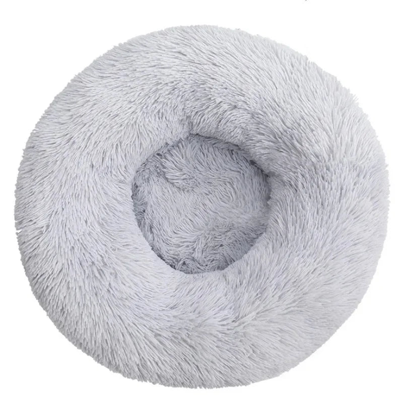 40 - 90cm Round Pet Bed for Large Dog Bed Super Soft Cat Bed Long Plush Dog House for Medium Dog House Winter Warm Sleeping - Ammdog.com