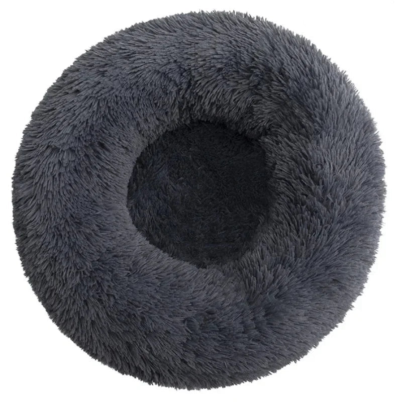 40 - 90cm Round Pet Bed for Large Dog Bed Super Soft Cat Bed Long Plush Dog House for Medium Dog House Winter Warm Sleeping - Ammdog.com