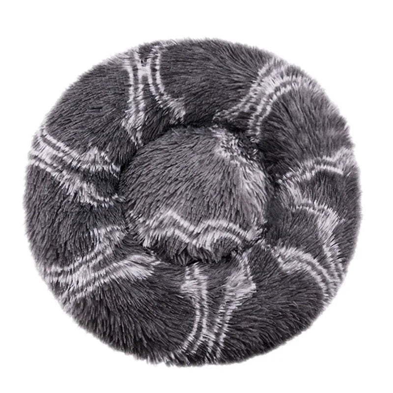 40 - 90cm Round Pet Bed for Large Dog Bed Super Soft Cat Bed Long Plush Dog House for Medium Dog House Winter Warm Sleeping - Ammdog.com