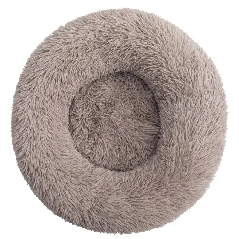 40 - 90cm Round Pet Bed for Large Dog Bed Super Soft Cat Bed Long Plush Dog House for Medium Dog House Winter Warm Sleeping - Ammdog.com