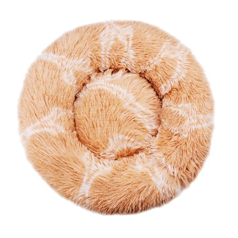 40 - 90cm Round Pet Bed for Large Dog Bed Super Soft Cat Bed Long Plush Dog House for Medium Dog House Winter Warm Sleeping - Ammdog.com