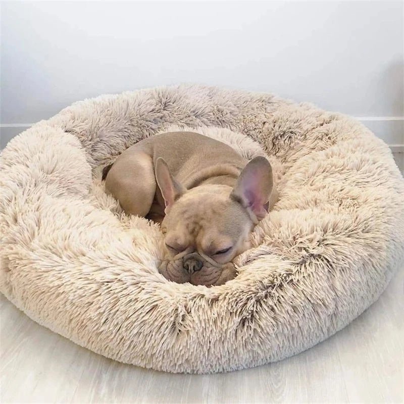 40 - 90cm Round Pet Bed for Large Dog Bed Super Soft Cat Bed Long Plush Dog House for Medium Dog House Winter Warm Sleeping - Ammdog.com