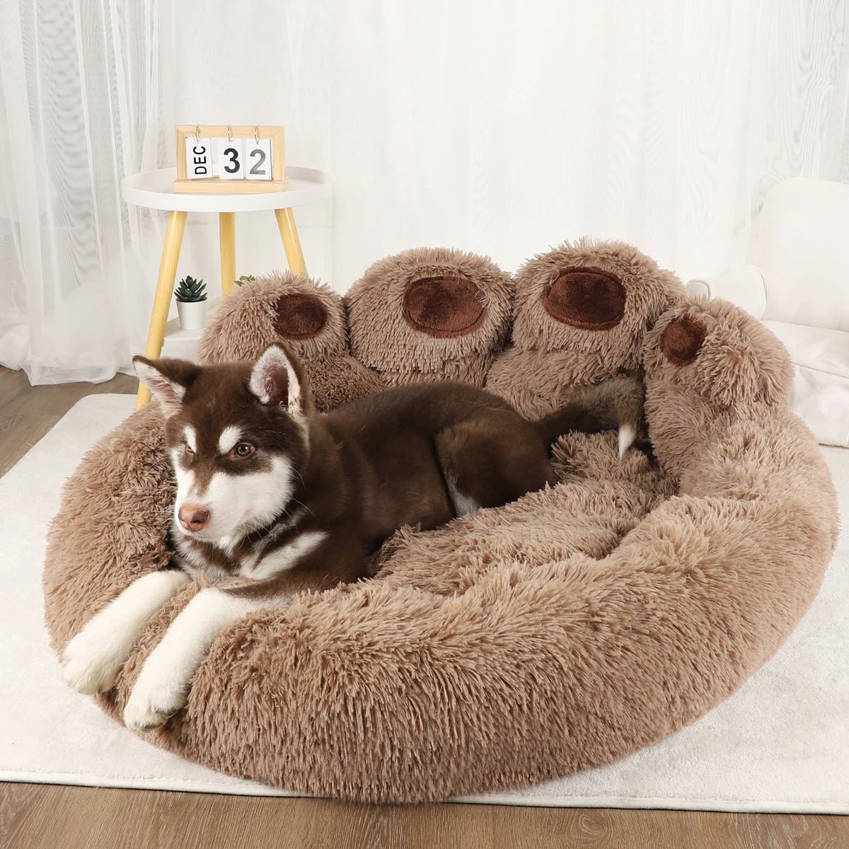 Fluffy Dog Bed Plush Kennel Accessories Pet Products Large Dogs Beds Bedding Sofa Basket Small Mat Cats Big Cushion Puppy Pets - Ammdog.com