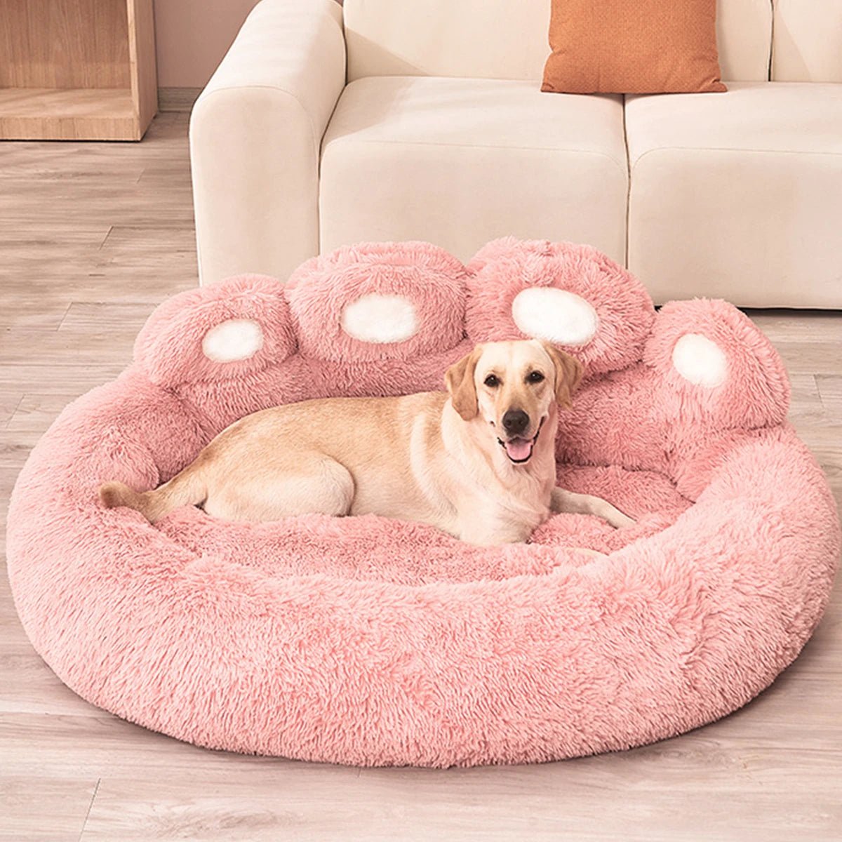 Fluffy Dog Bed Plush Kennel Accessories Pet Products Large Dogs Beds Bedding Sofa Basket Small Mat Cats Big Cushion Puppy Pets - Ammdog.com