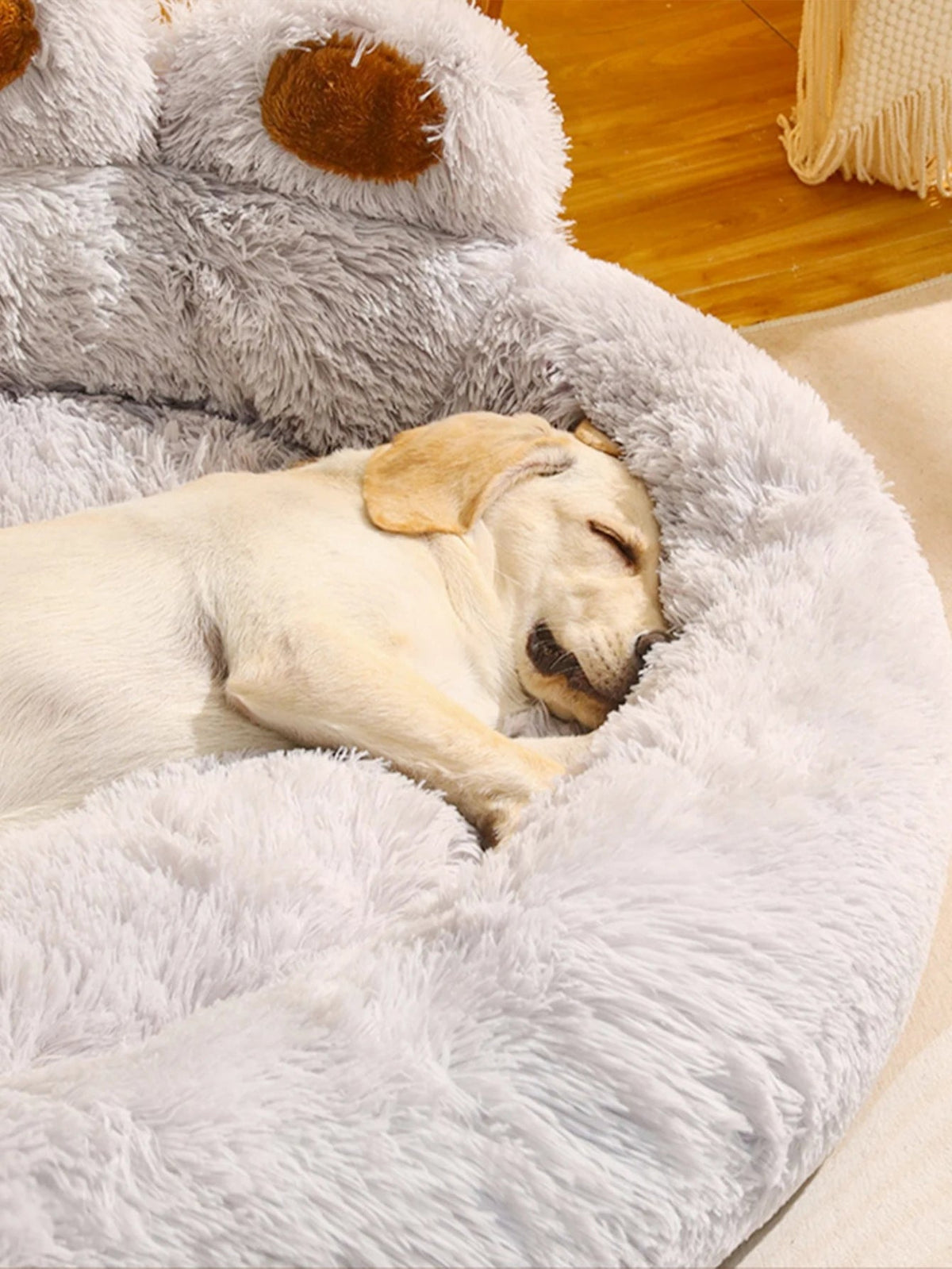 Fluffy Dog Bed Plush Kennel Accessories Pet Products Large Dogs Beds Bedding Sofa Basket Small Mat Cats Big Cushion Puppy Pets - Ammdog.com