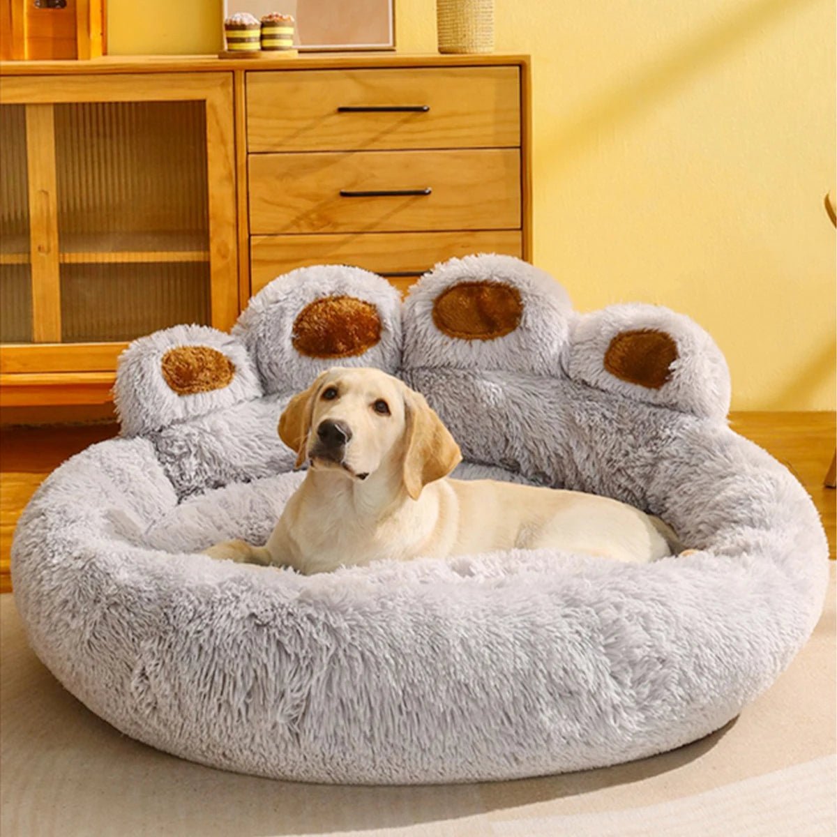 Fluffy Dog Bed Plush Kennel Accessories Pet Products Large Dogs Beds Bedding Sofa Basket Small Mat Cats Big Cushion Puppy Pets - Ammdog.com