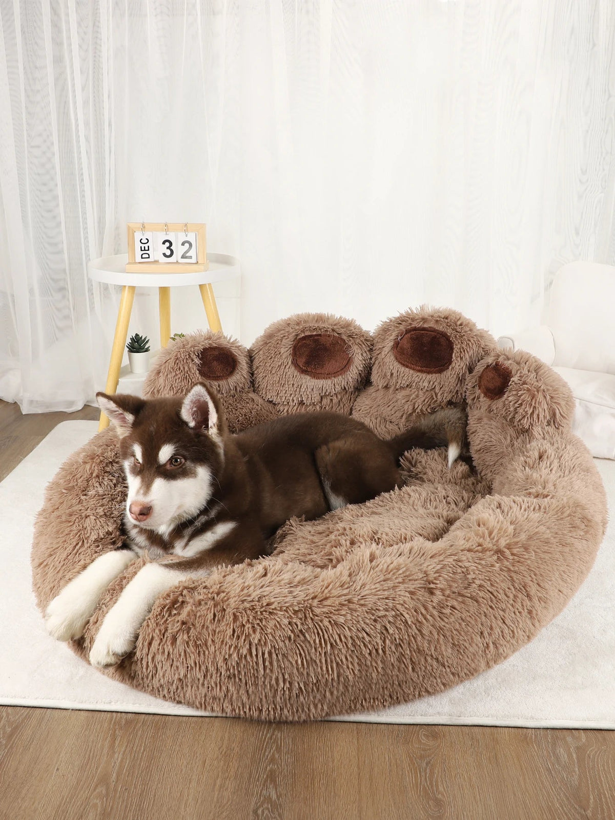 Fluffy Dog Bed Plush Kennel Accessories Pet Products Large Dogs Beds Bedding Sofa Basket Small Mat Cats Big Cushion Puppy Pets - Ammdog.com
