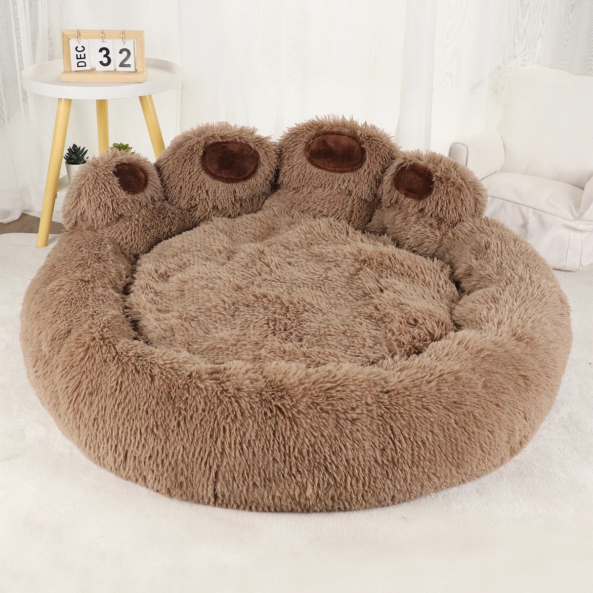 Fluffy Dog Bed Plush Kennel Accessories Pet Products Large Dogs Beds Bedding Sofa Basket Small Mat Cats Big Cushion Puppy Pets - Ammdog.com