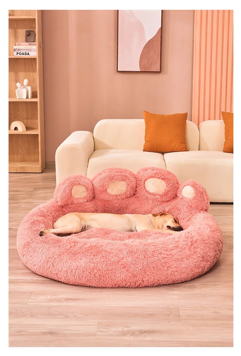 Fluffy Dog Bed Plush Kennel Accessories Pet Products Large Dogs Beds Bedding Sofa Basket Small Mat Cats Big Cushion Puppy Pets - Ammdog.com
