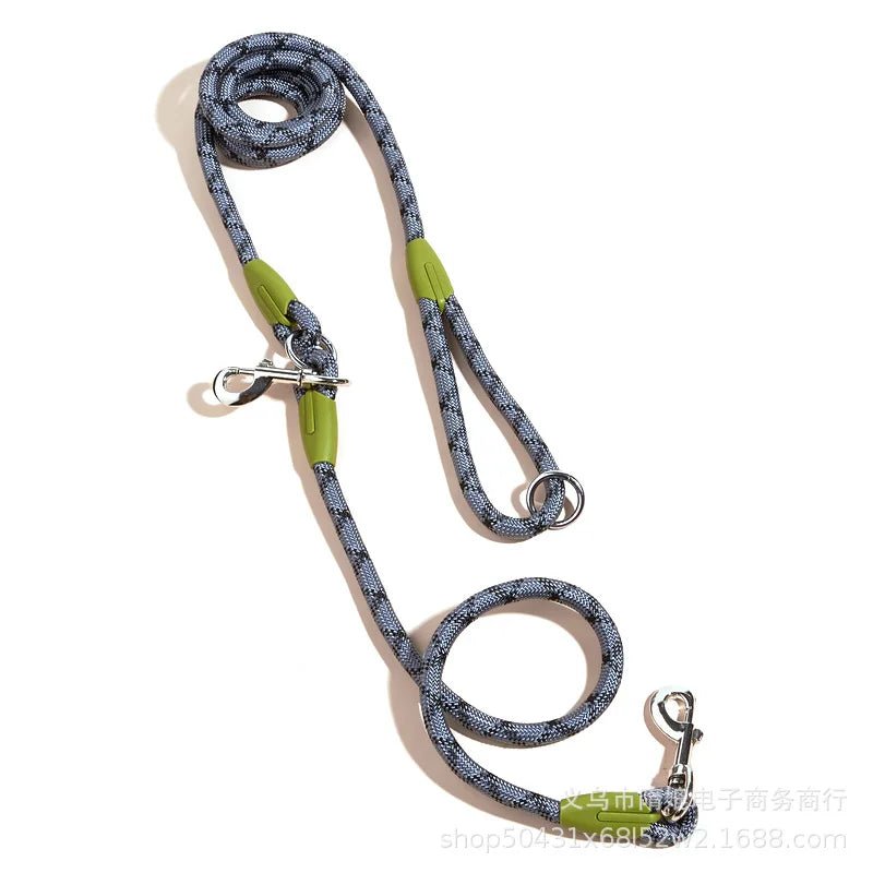 Reflective Nylon Leashes Pet Dogs Chain Traction Rope Leads for Running Dog Walking Free Hands Rope Chain for Small Large Dogs - Ammdog.com