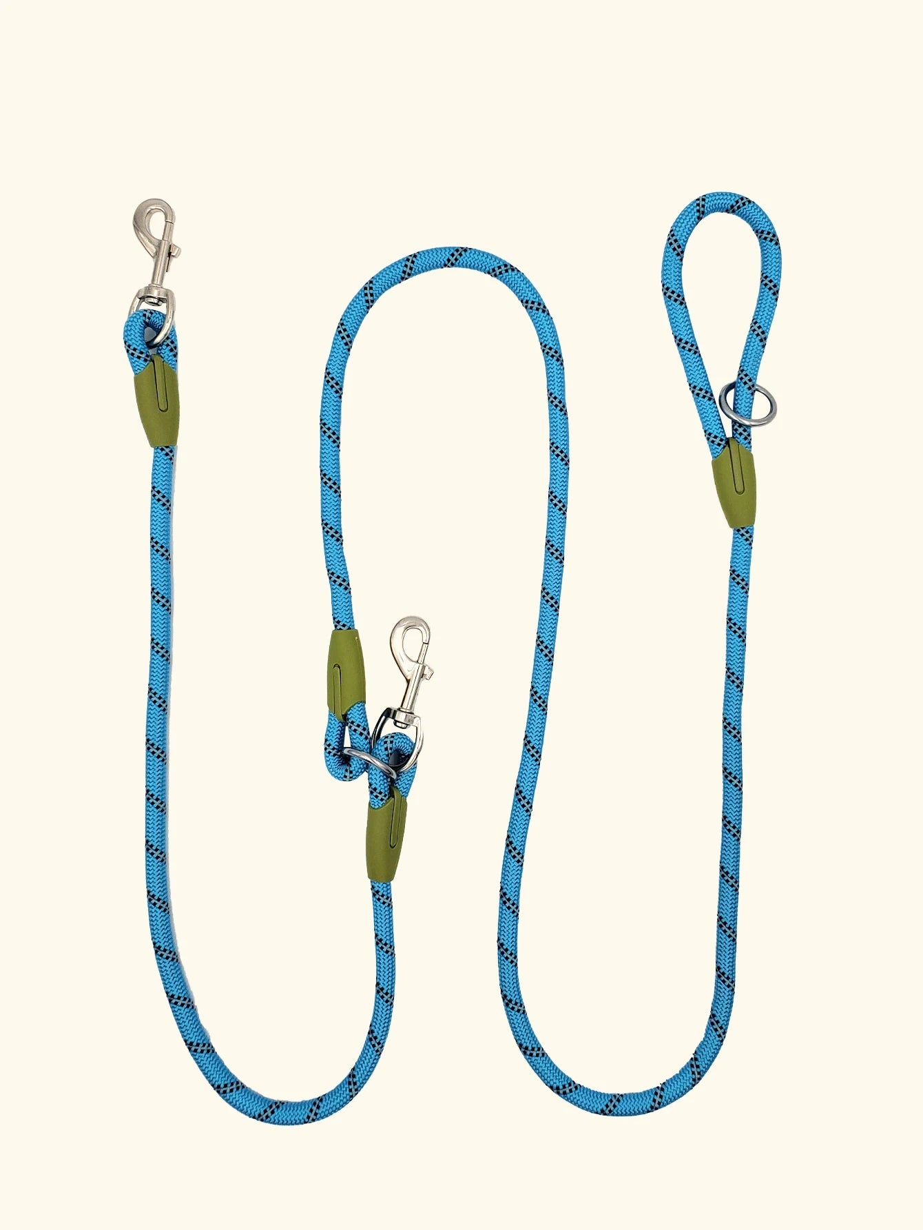 Reflective Nylon Leashes Pet Dogs Chain Traction Rope Leads for Running Dog Walking Free Hands Rope Chain for Small Large Dogs - Ammdog.com