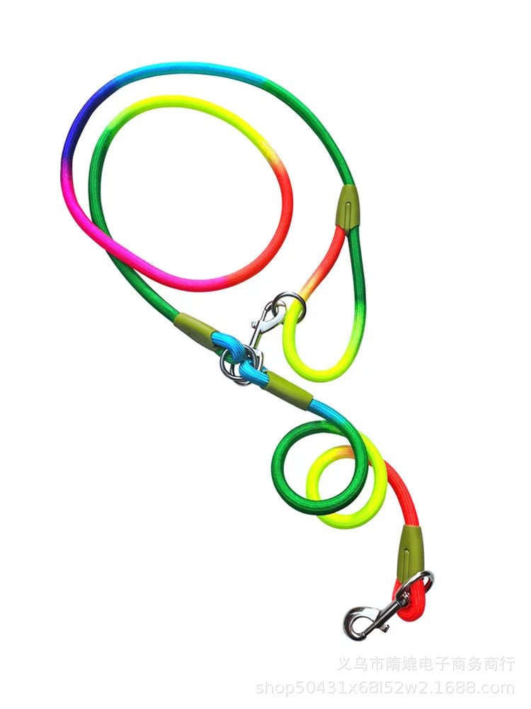 Reflective Nylon Leashes Pet Dogs Chain Traction Rope Leads for Running Dog Walking Free Hands Rope Chain for Small Large Dogs - Ammdog.com