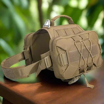 Sac à dos pour chien - BackpackDogHarness™ - Marron - Ammdog.com