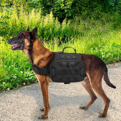 Sac à dos pour chien - BackpackDogHarness™ - Noir - Ammdog.com