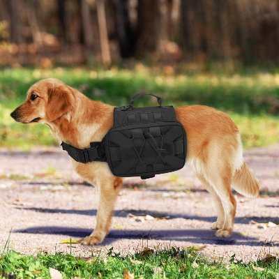 Sac à dos pour chien - BackpackDogHarness™ - Noir - Ammdog.com